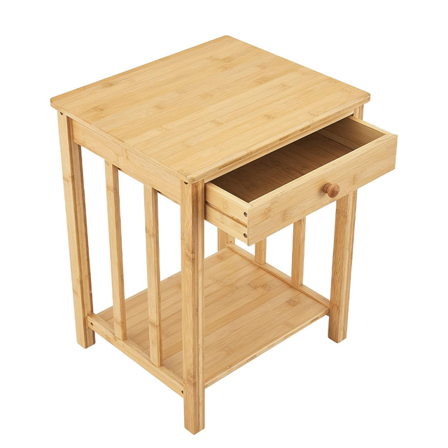 Cajones de almacenamiento de telas Dormitorio de madera Nightsand 