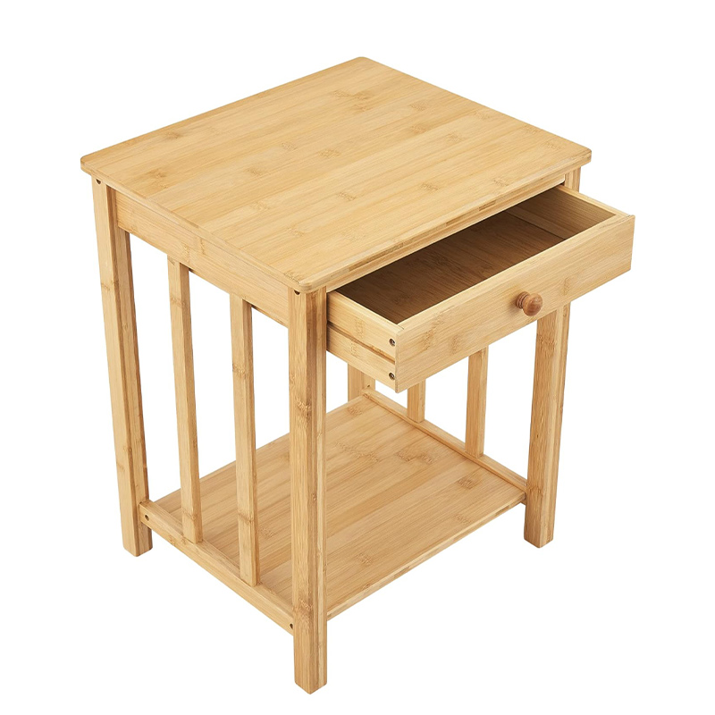 Cajones de almacenamiento de telas Dormitorio de madera Nightsand 